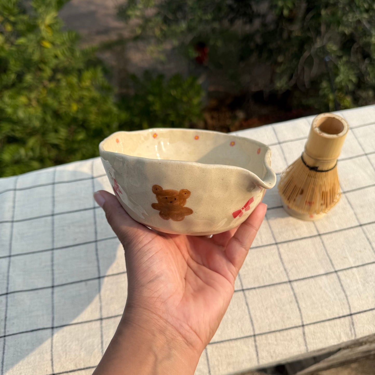 Teddy Matcha Pourer+Whisk Holder