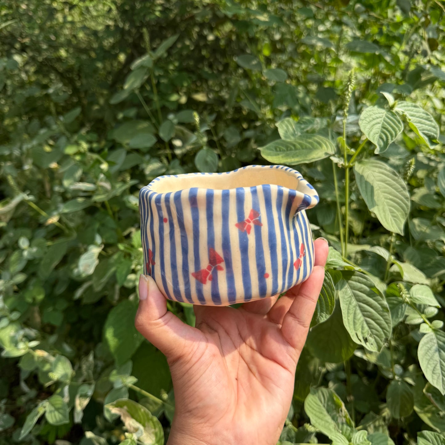 Bow & stripe Matcha Pourer