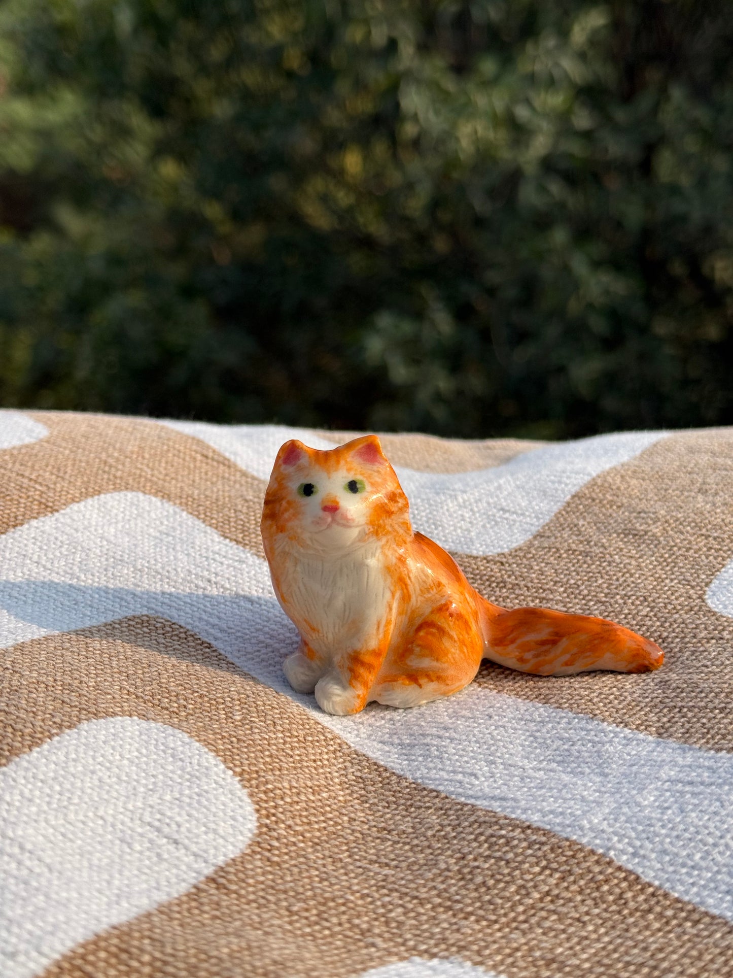 Orange cat figure
