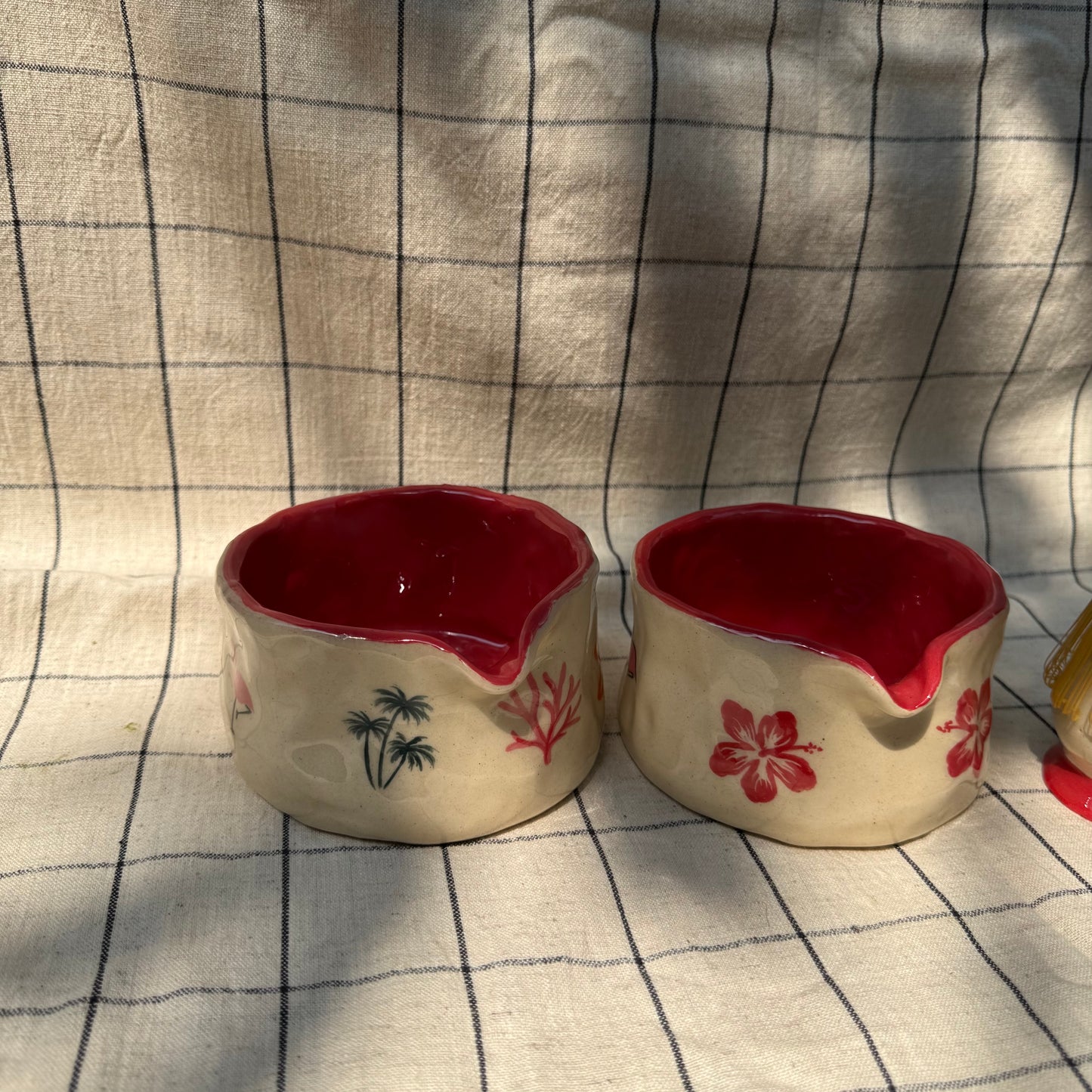 Red tropical Matcha set