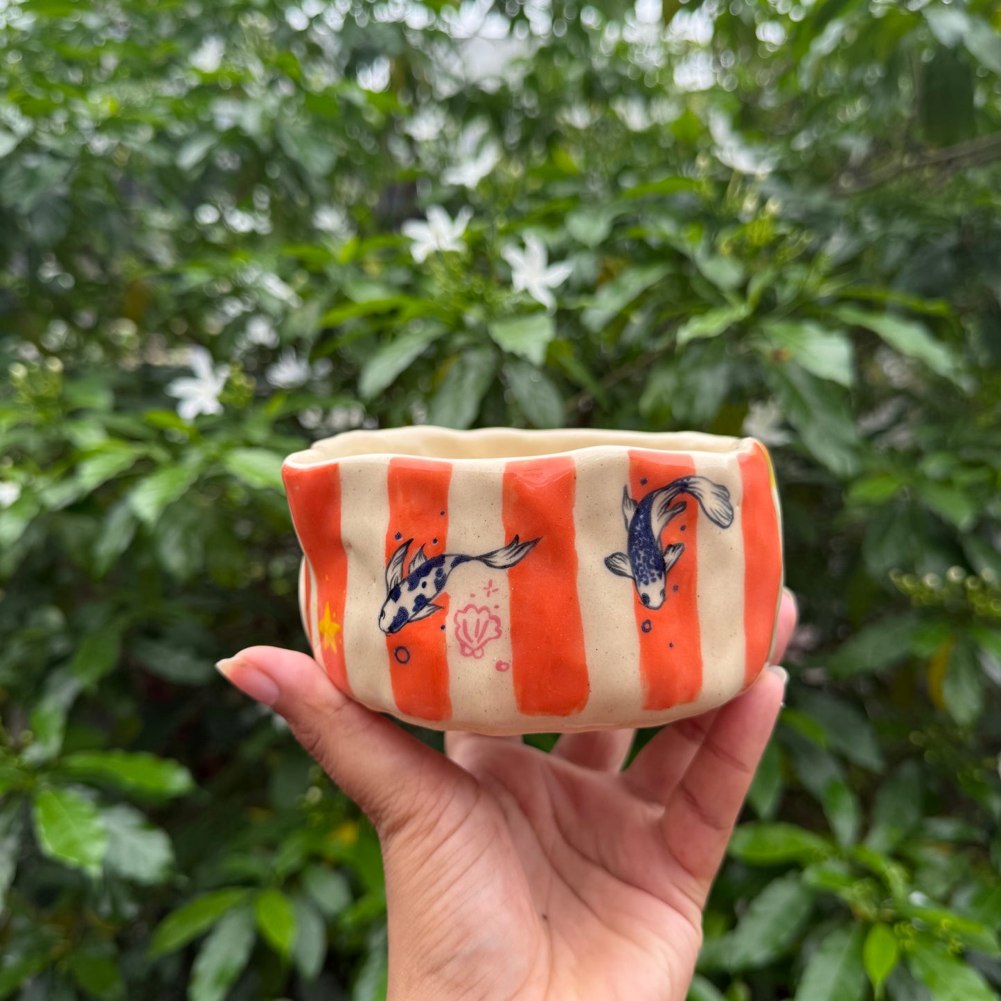 Koi fish Matcha pourer + whisk holder