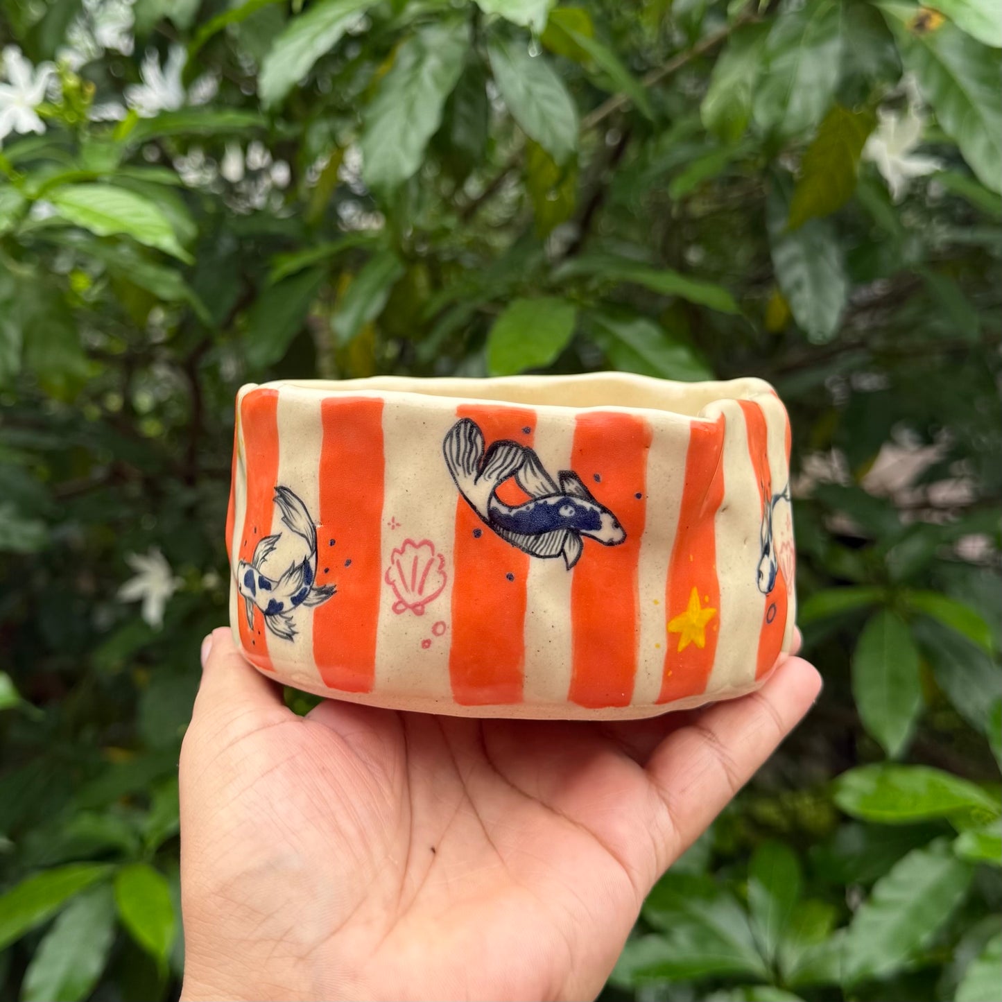 Koi fish Matcha pourer + whisk holder