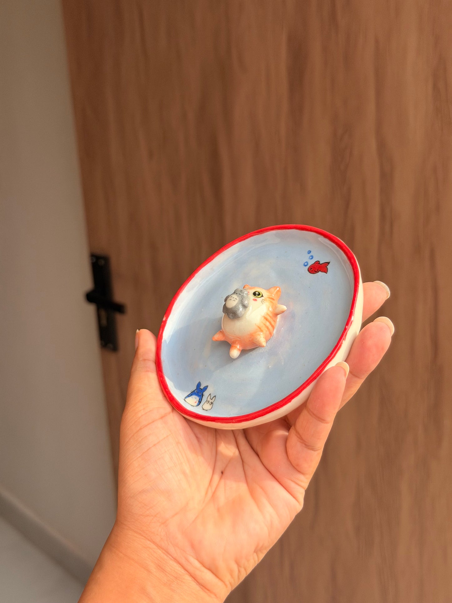 Orange Cat & Totoro trinket