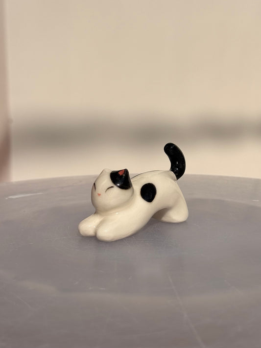 Black spots cat chopstick & Chashaku holder