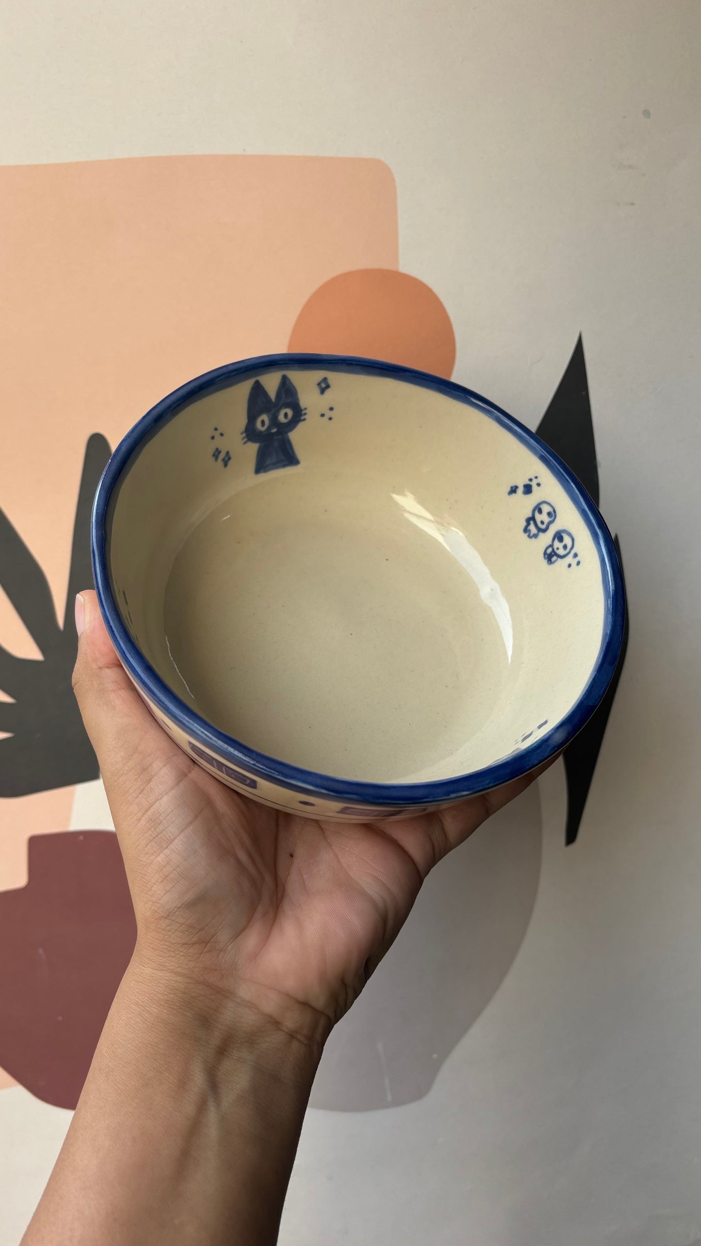 Blue Ghibli pasta bowl