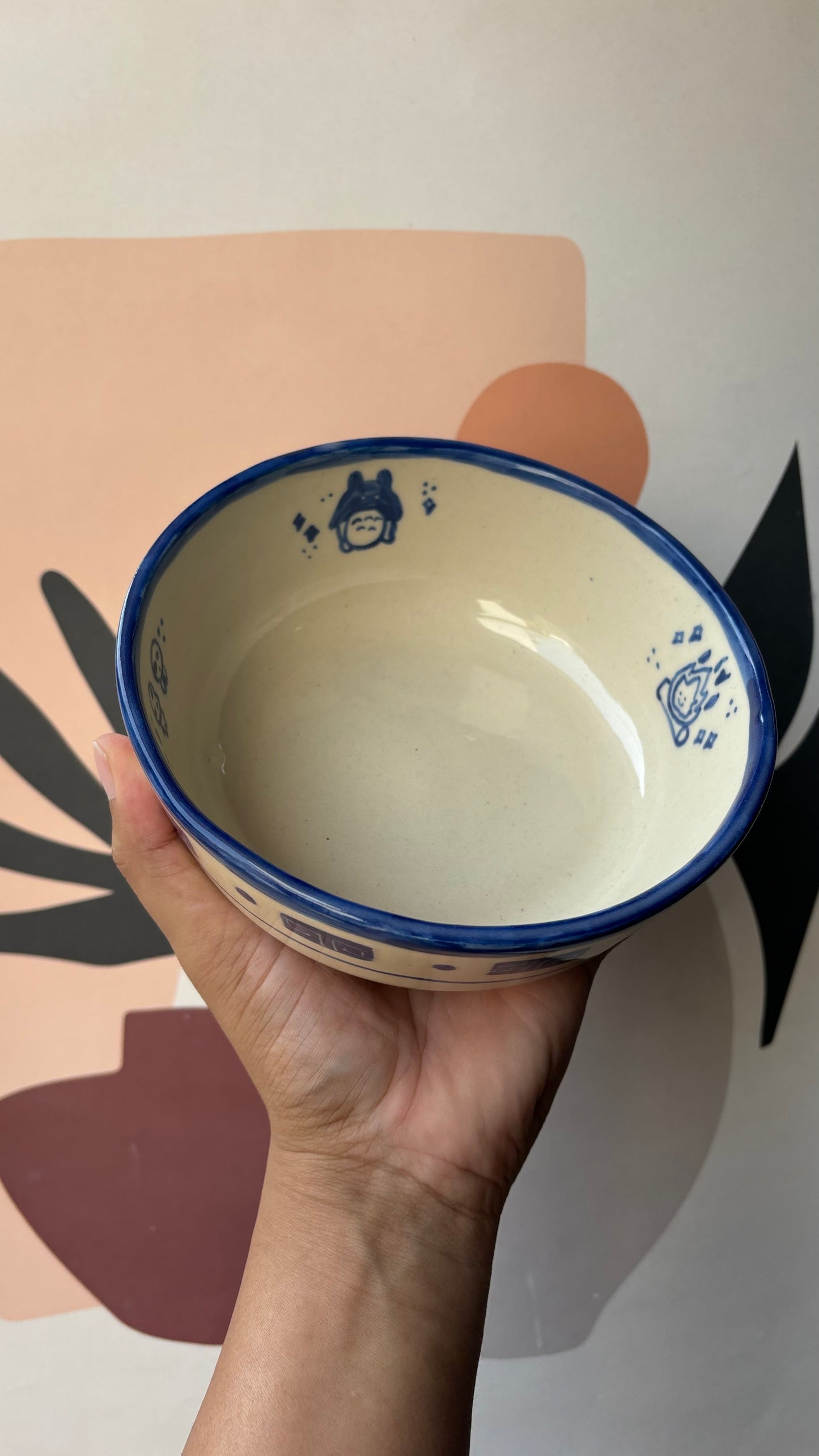 Blue Ghibli pasta bowl