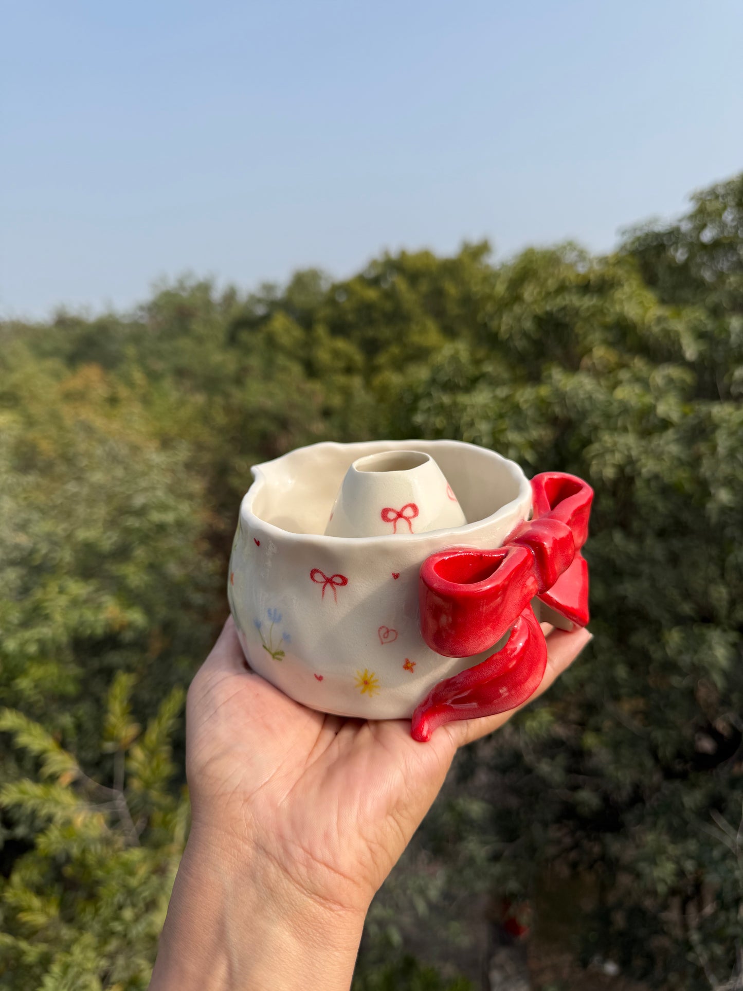 Valentine Bow matcha set