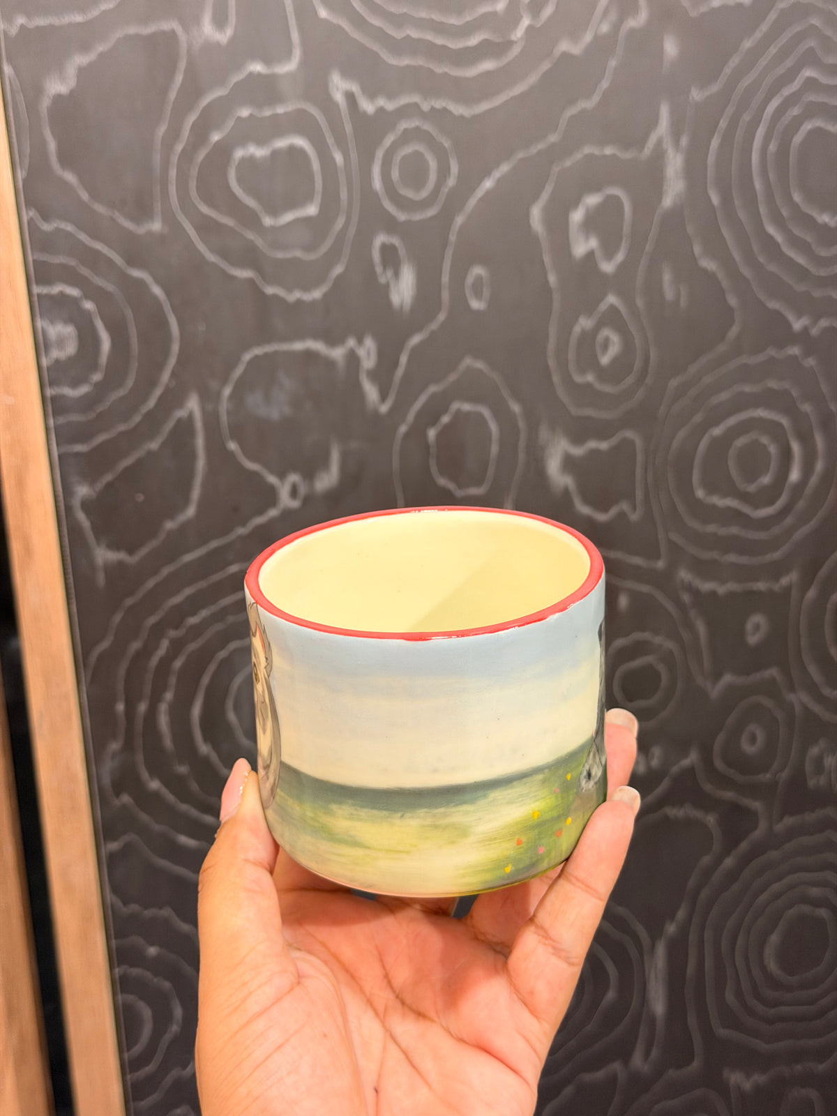 Grey cat mug
