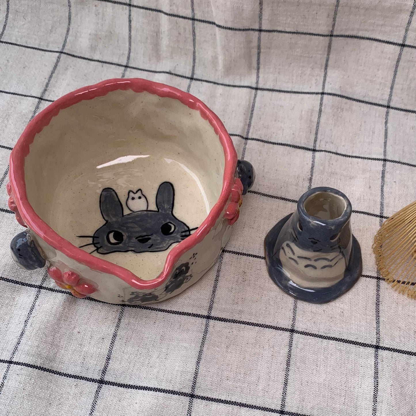 Totoro matcha Pourer + Holder