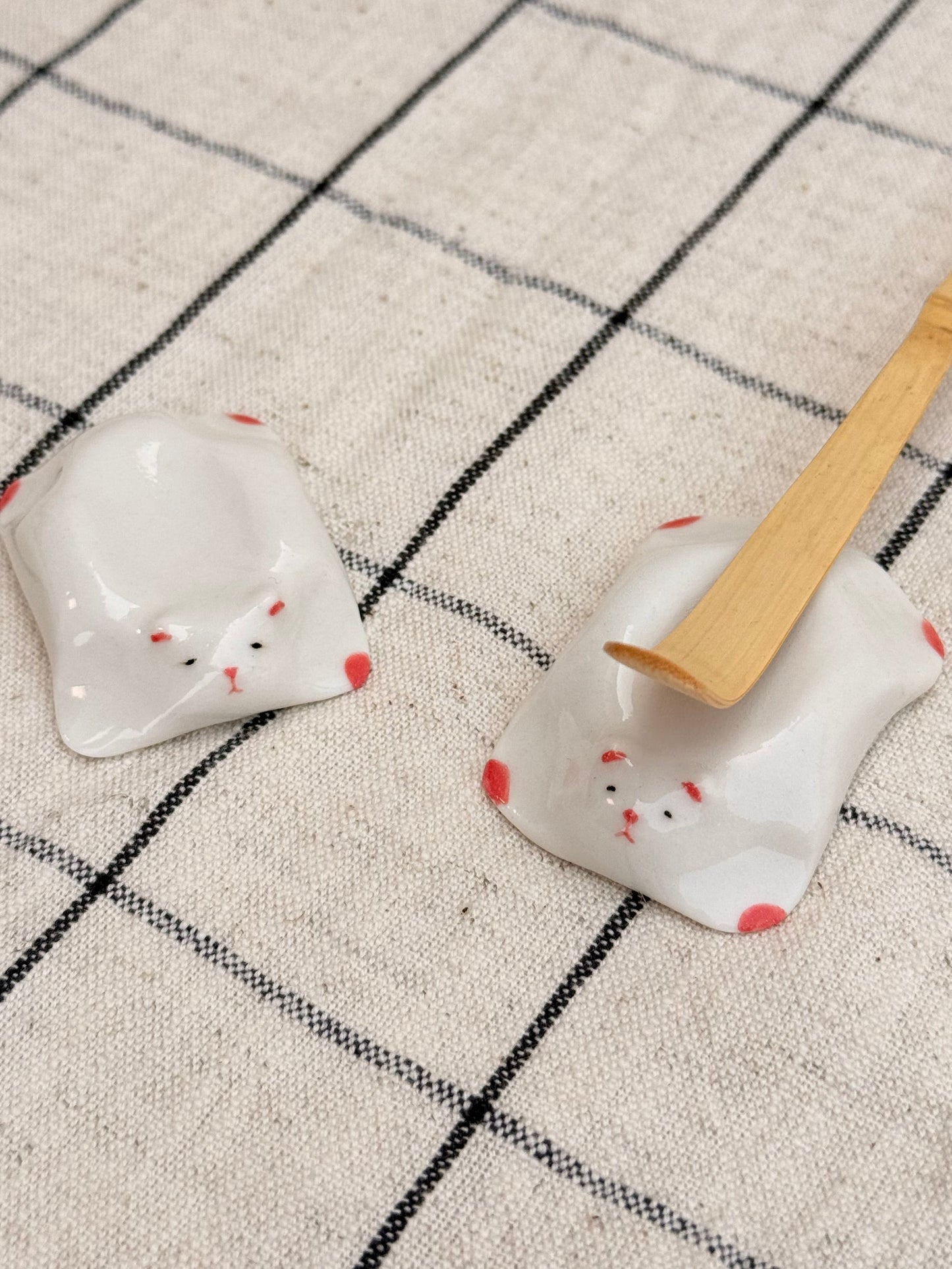 Lazy bear Chashaku & Chopstick holder