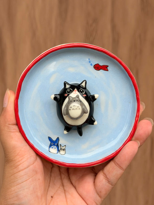 Black Cat & Totoro trinket