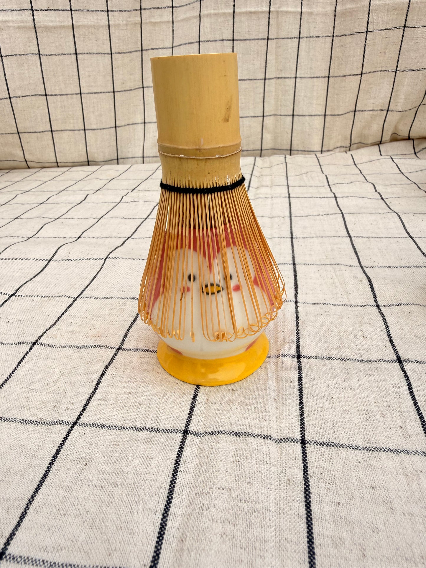 Pink penguin whisk holder