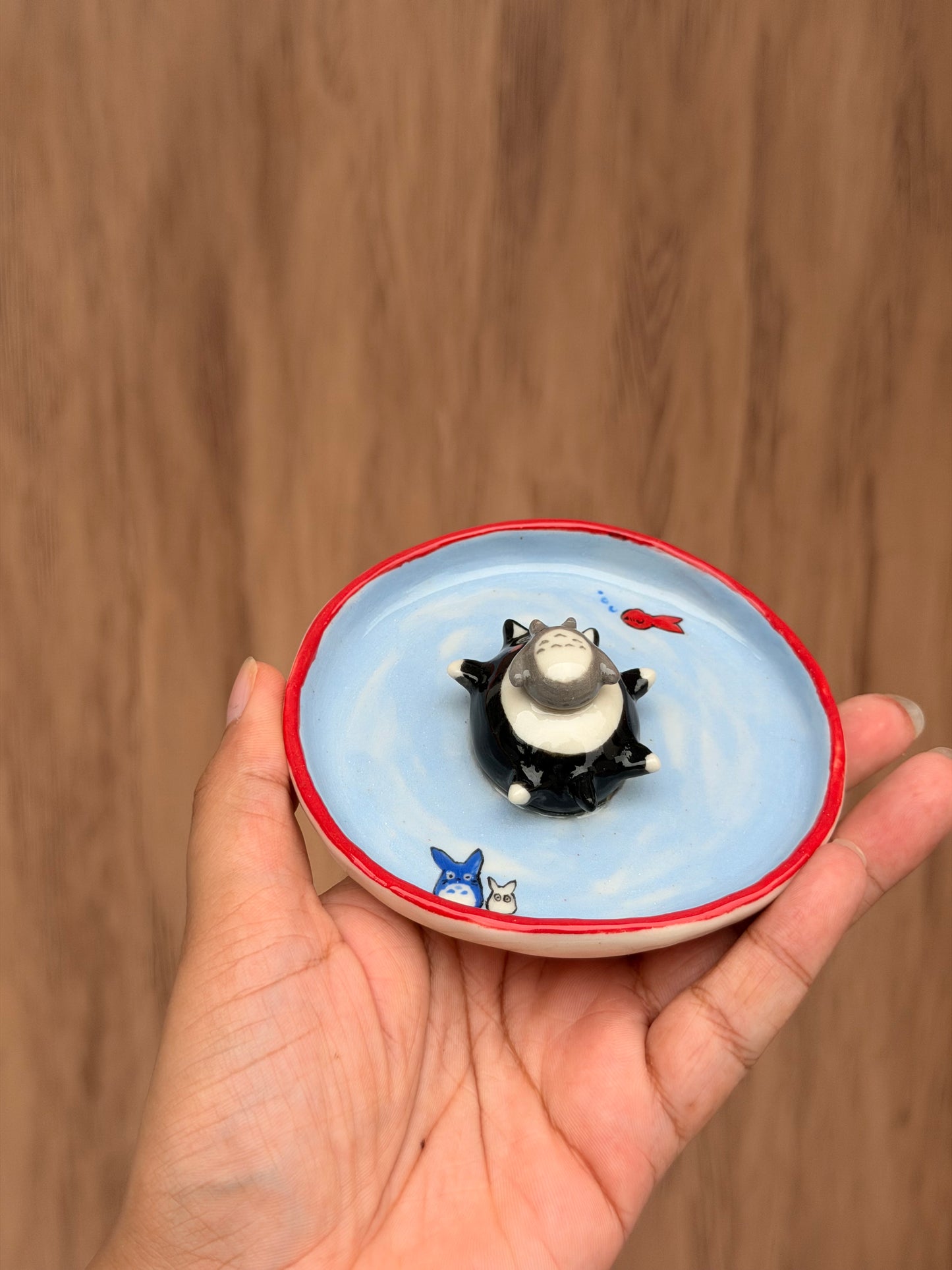 Black Cat & Totoro trinket