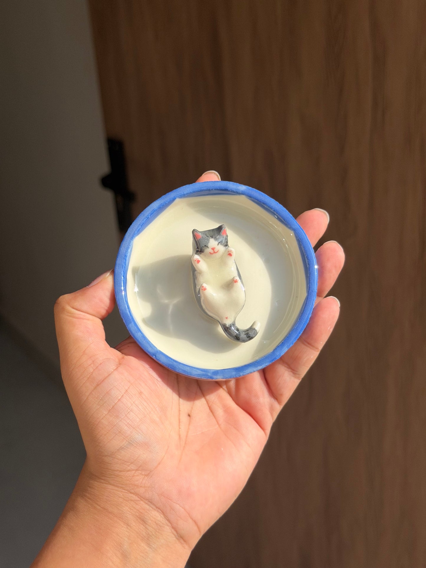 Happy cat trinket tray