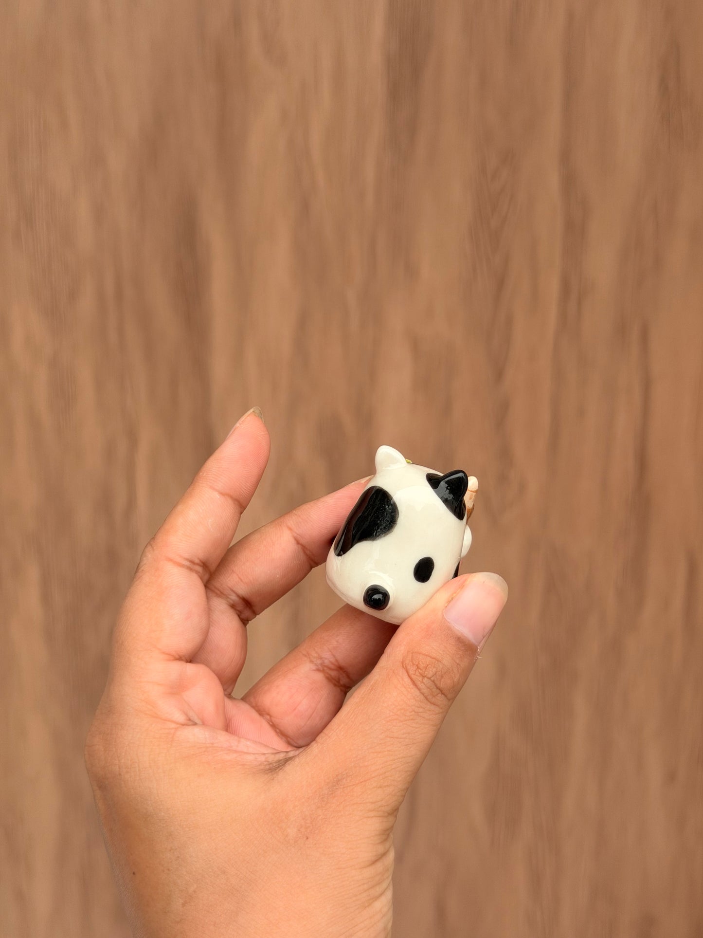 B&W Puffer Cat Chashaku holder