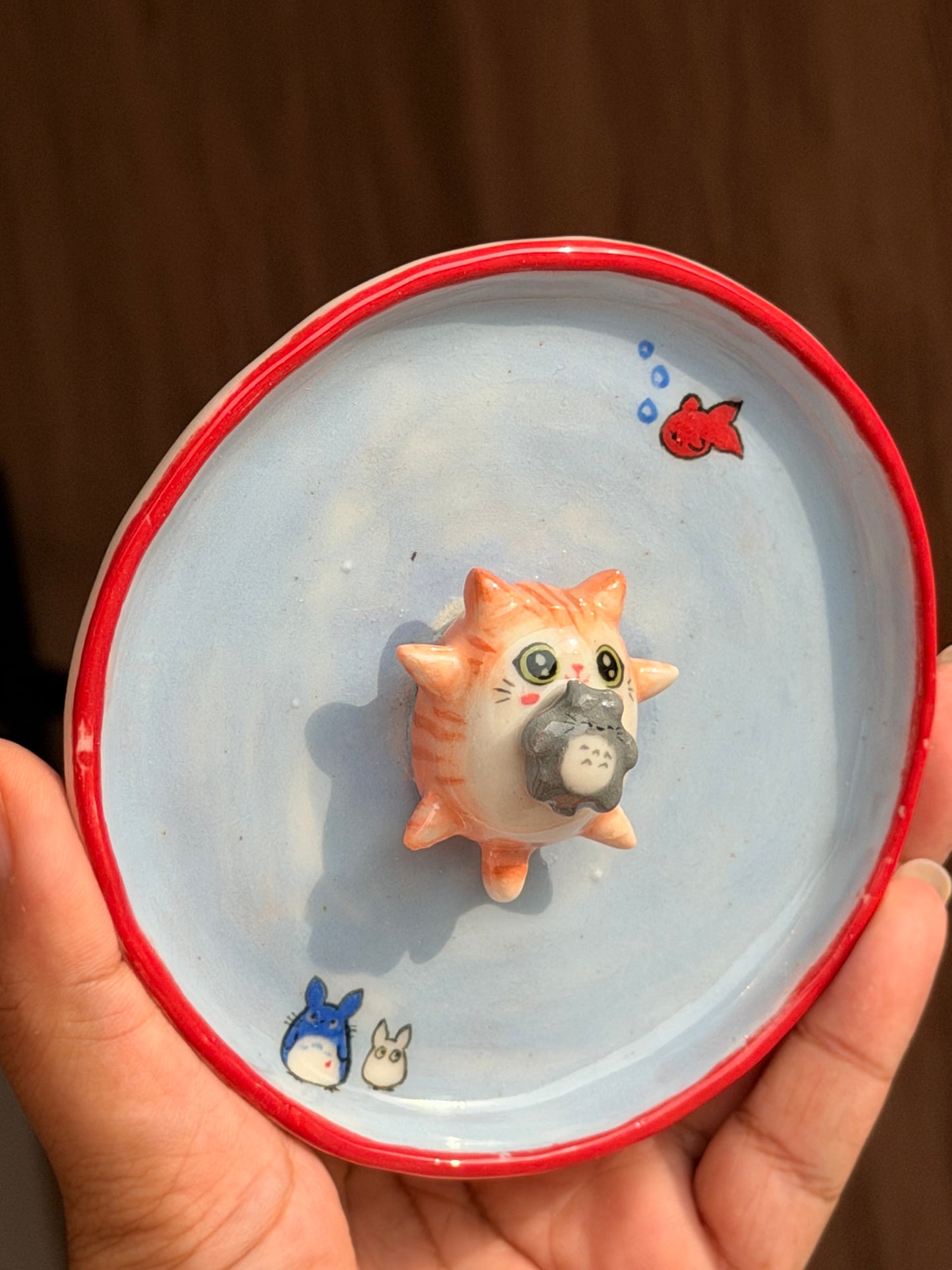 Orange Cat & Totoro trinket