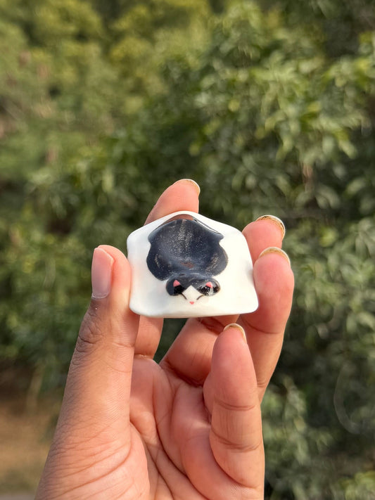 Black cat Chashaku & choptick holder