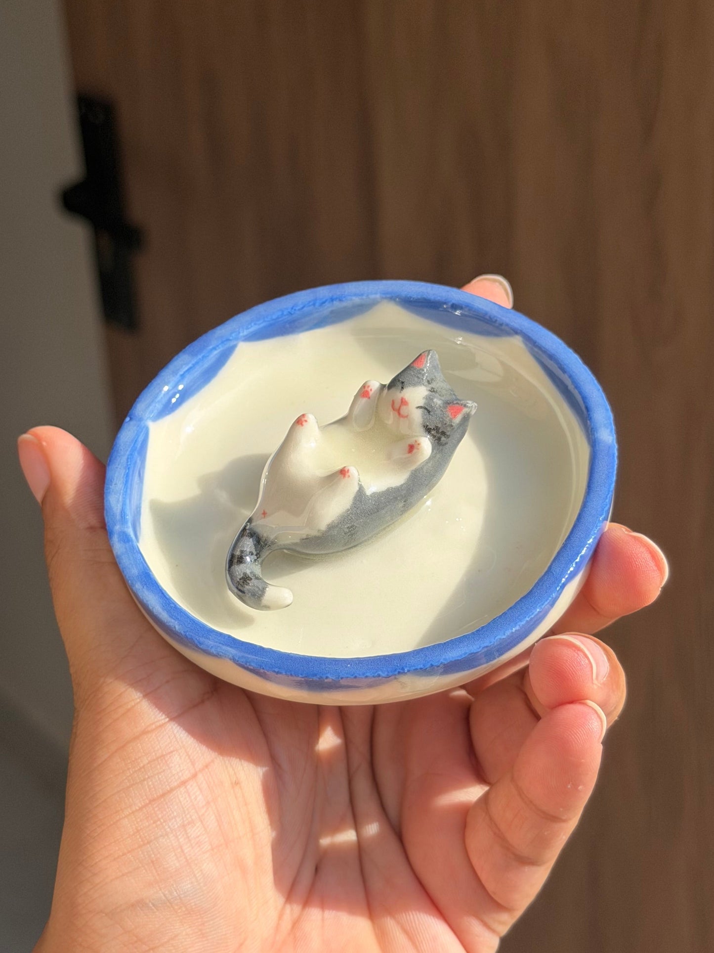 Happy cat trinket tray