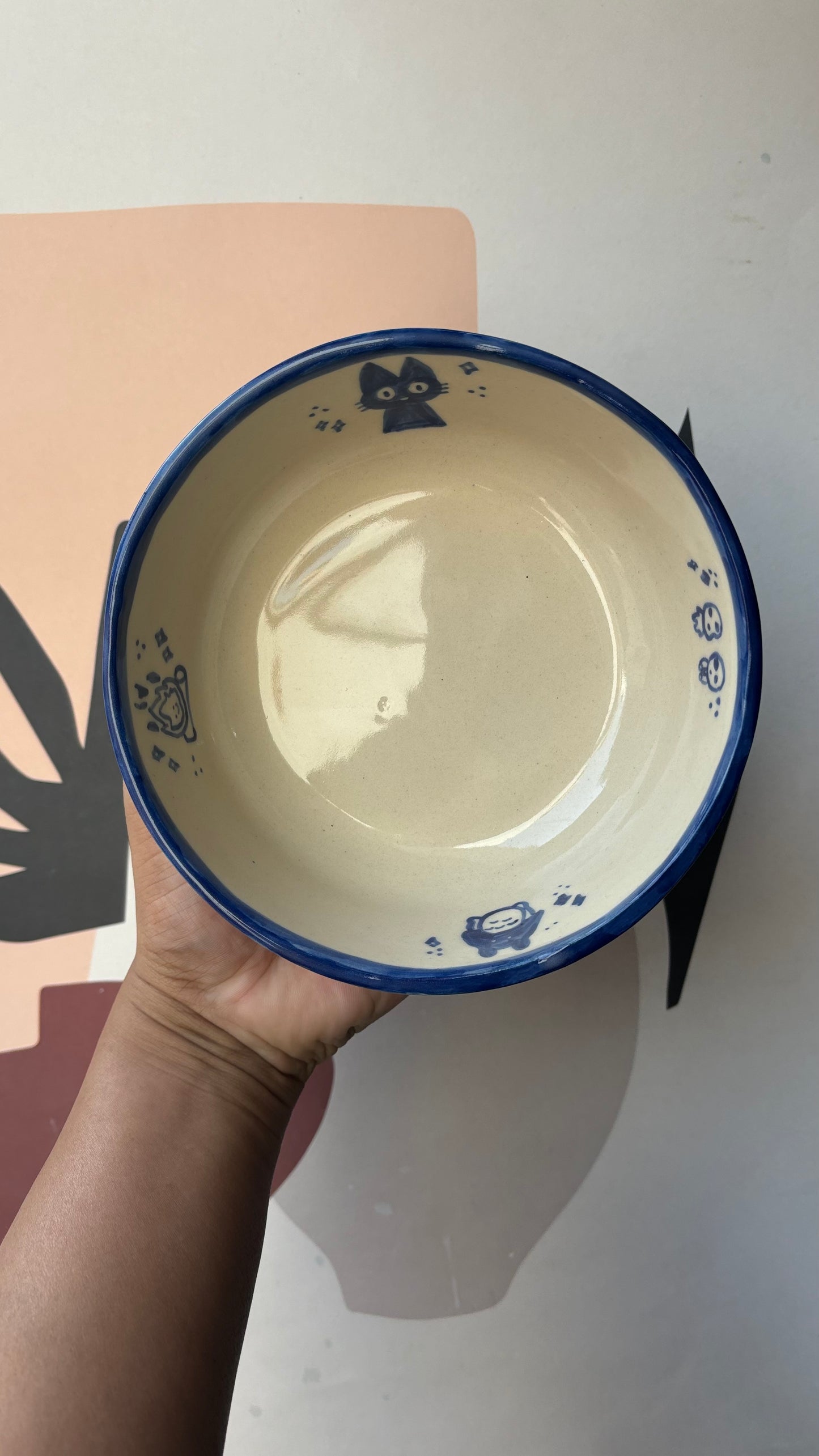 Blue Ghibli pasta bowl