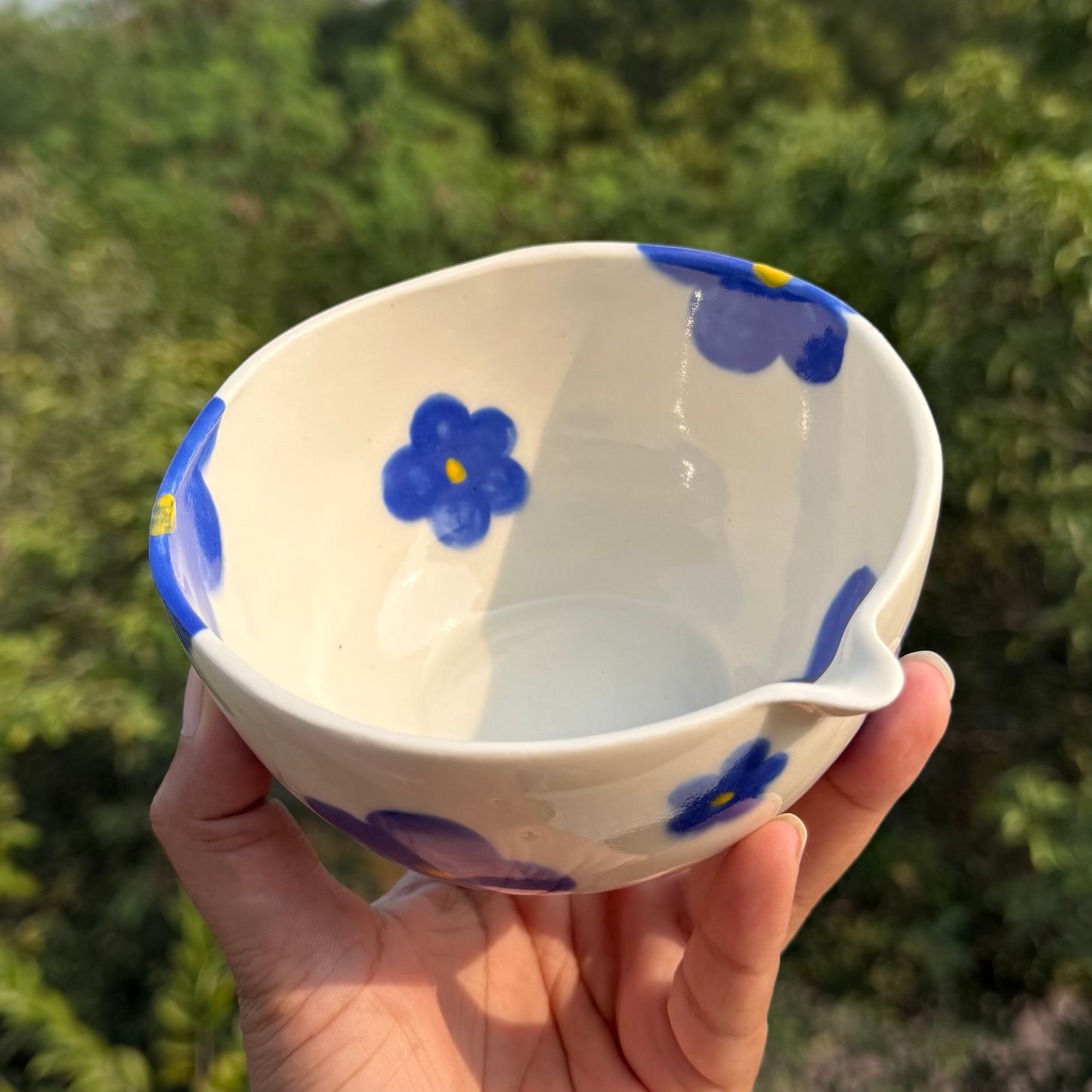 Blue flower matcha pourer( discounted)
