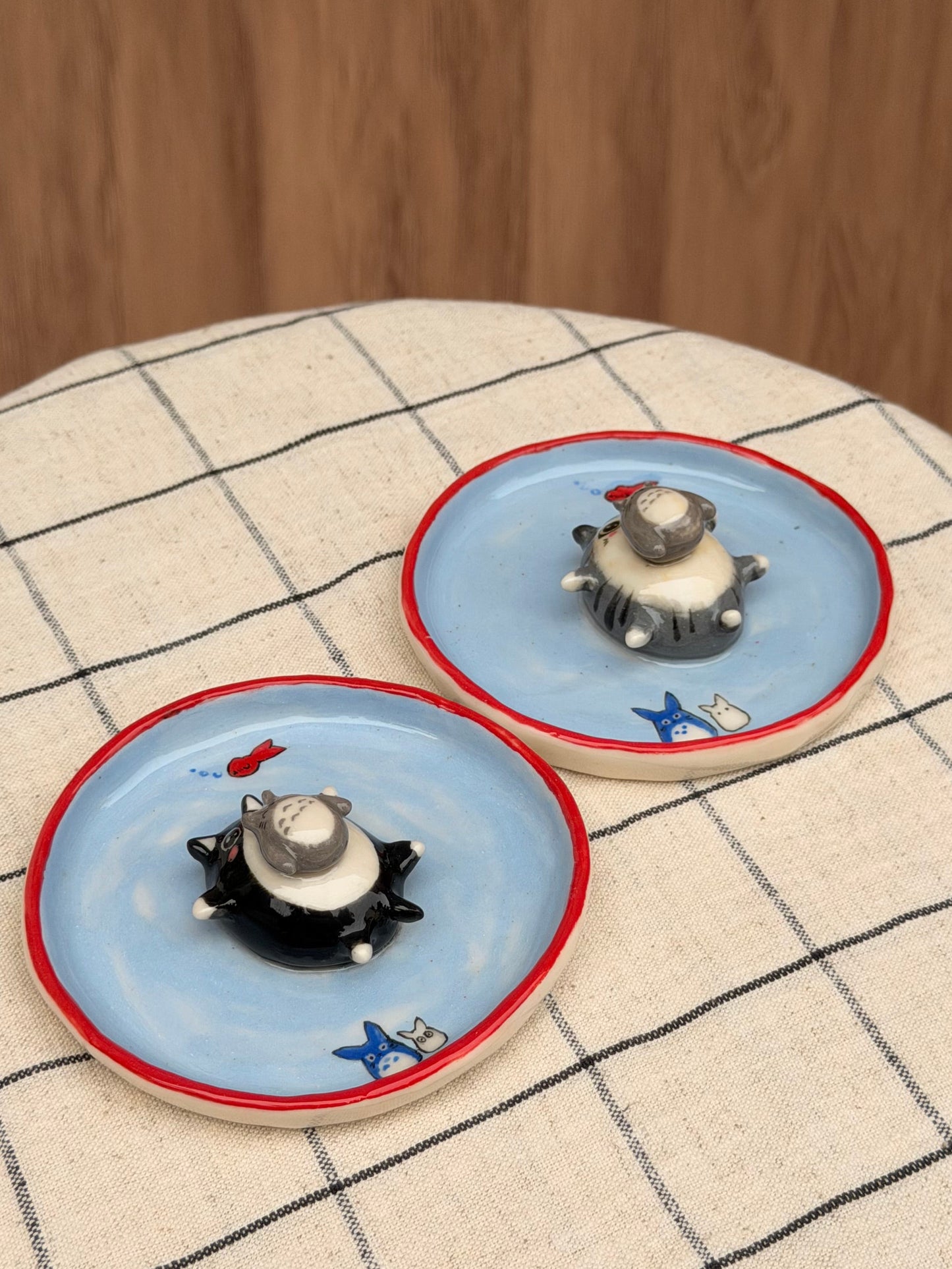 Black Cat & Totoro trinket