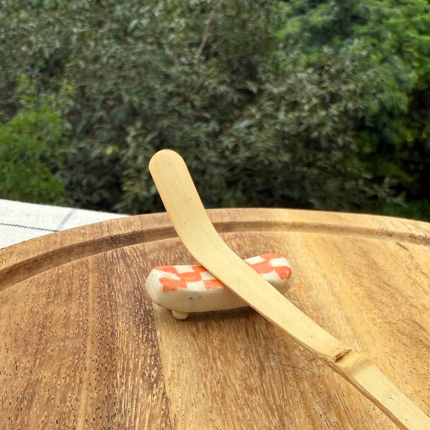 Skateboard chashaku & chopstick holder(orange)