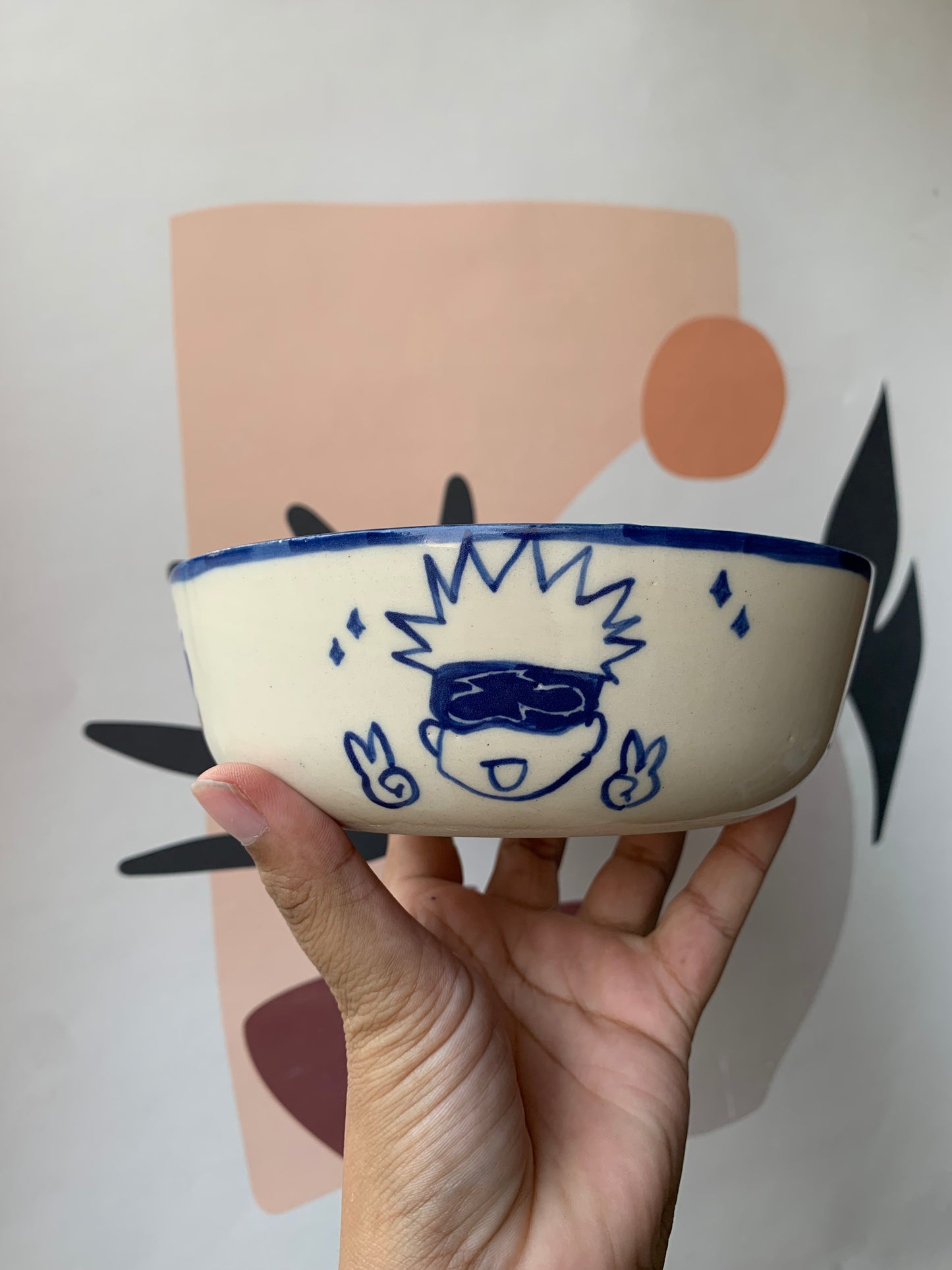 JJK blue pasta bowl