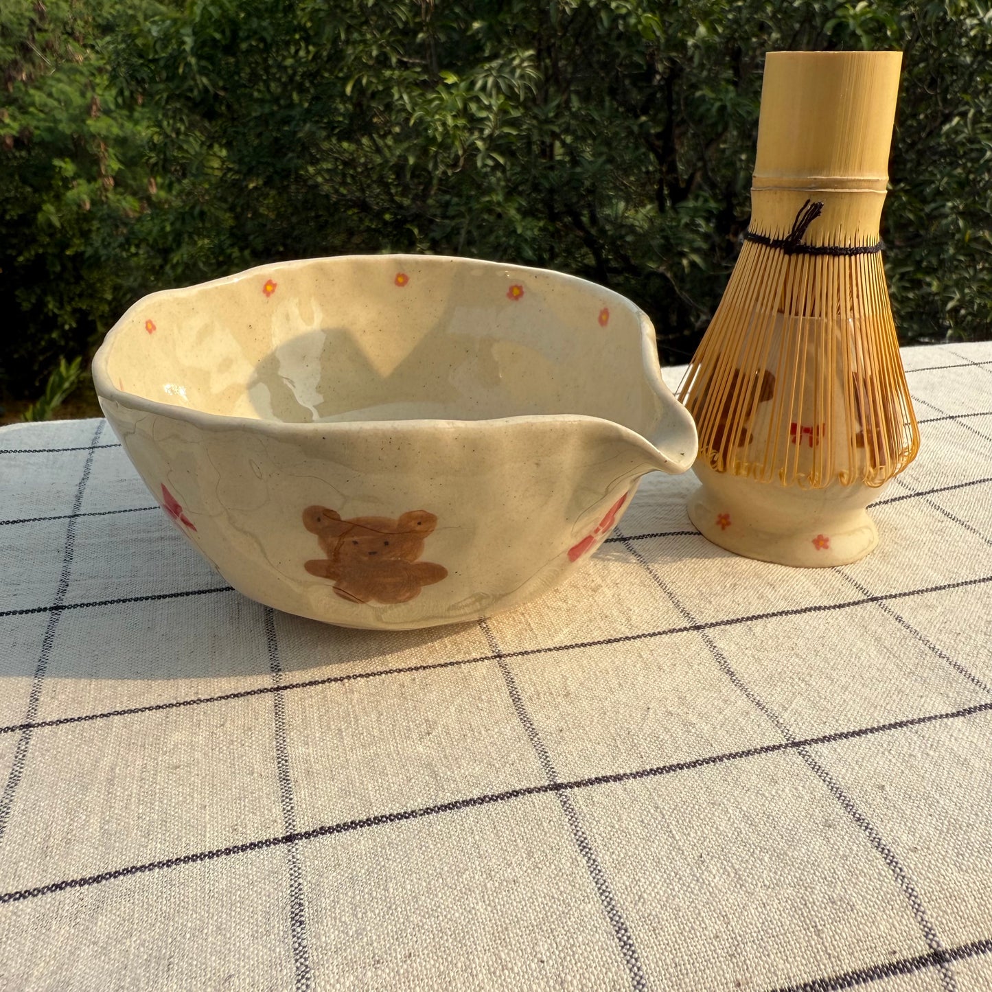 Teddy Matcha Pourer+Whisk Holder