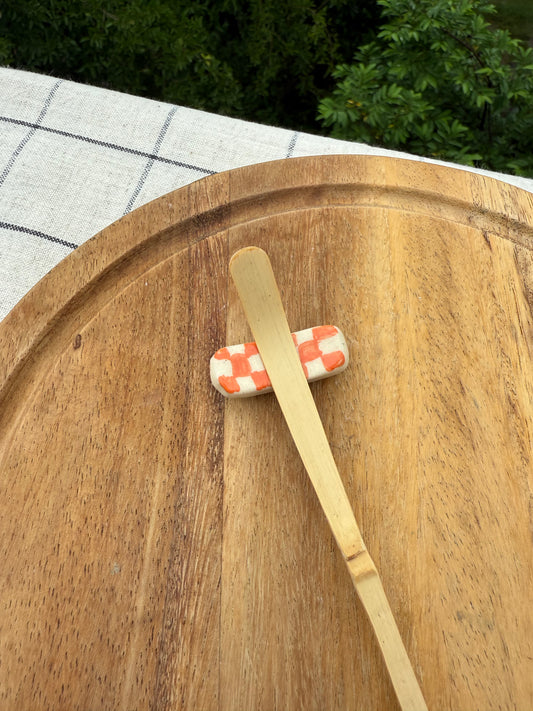 Skateboard chashaku & chopstick holder(orange)