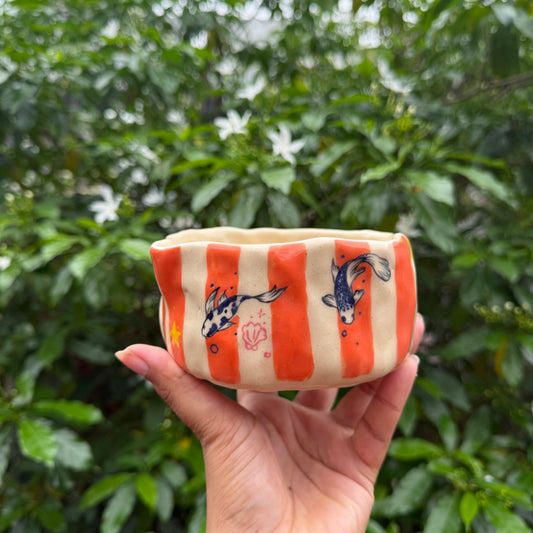 Koi fish Matcha pourer + whisk holder
