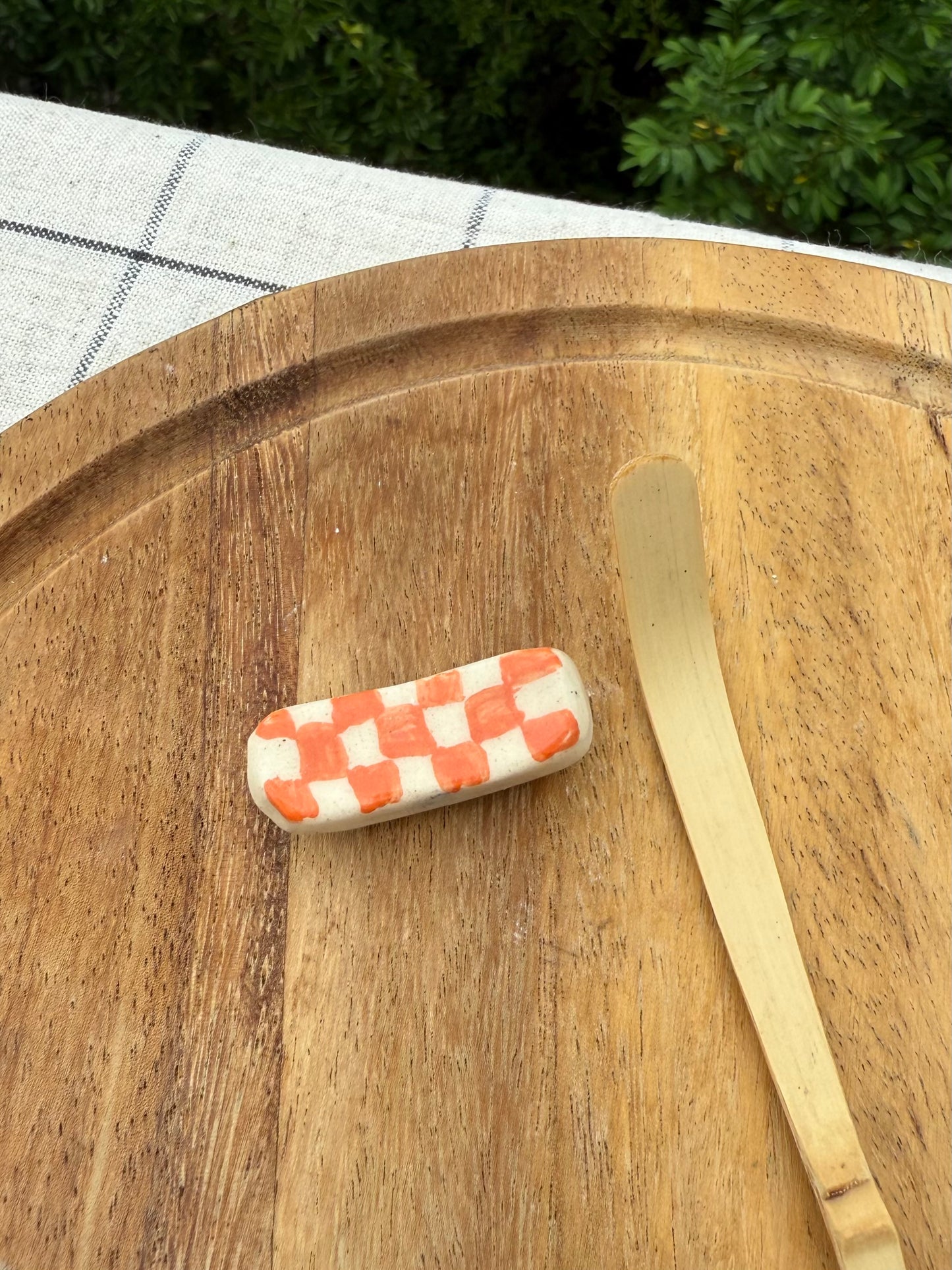Skateboard chashaku & chopstick holder(orange)