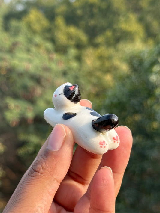 B&W cat chopstick & Chashaku holder