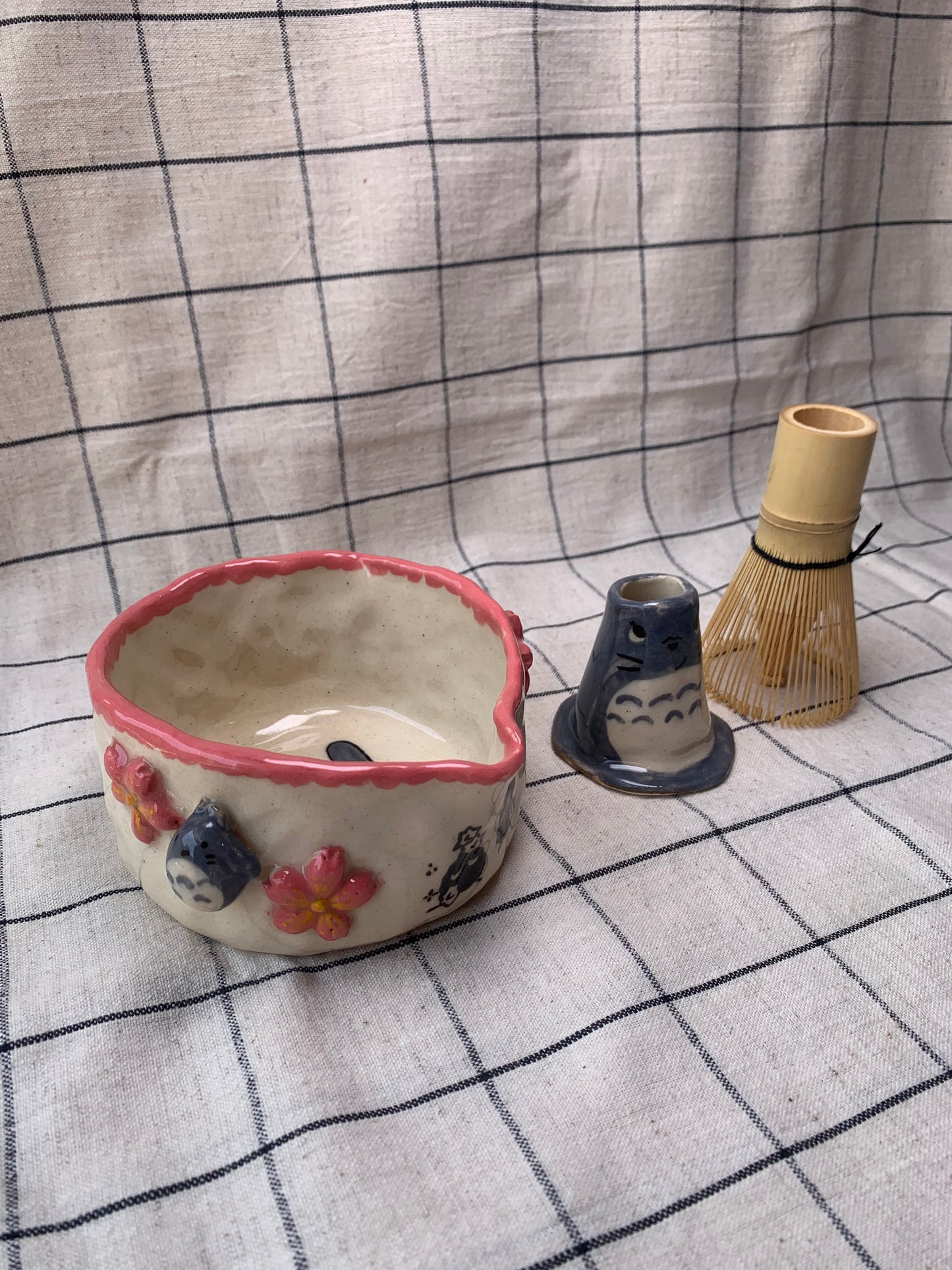 Totoro matcha Pourer + Holder