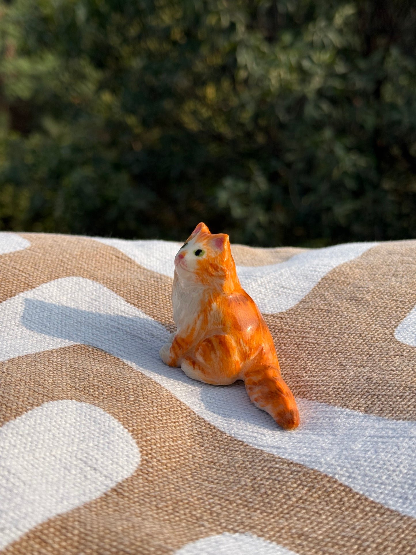 Orange cat figure
