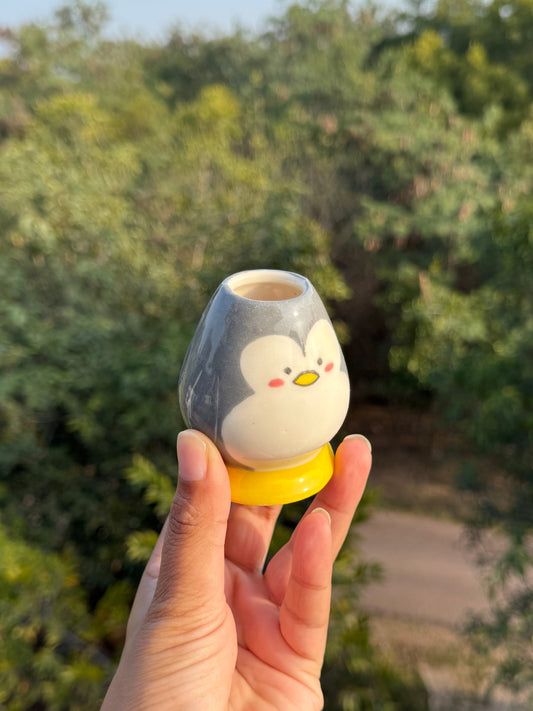 Grey penguin whisk holder