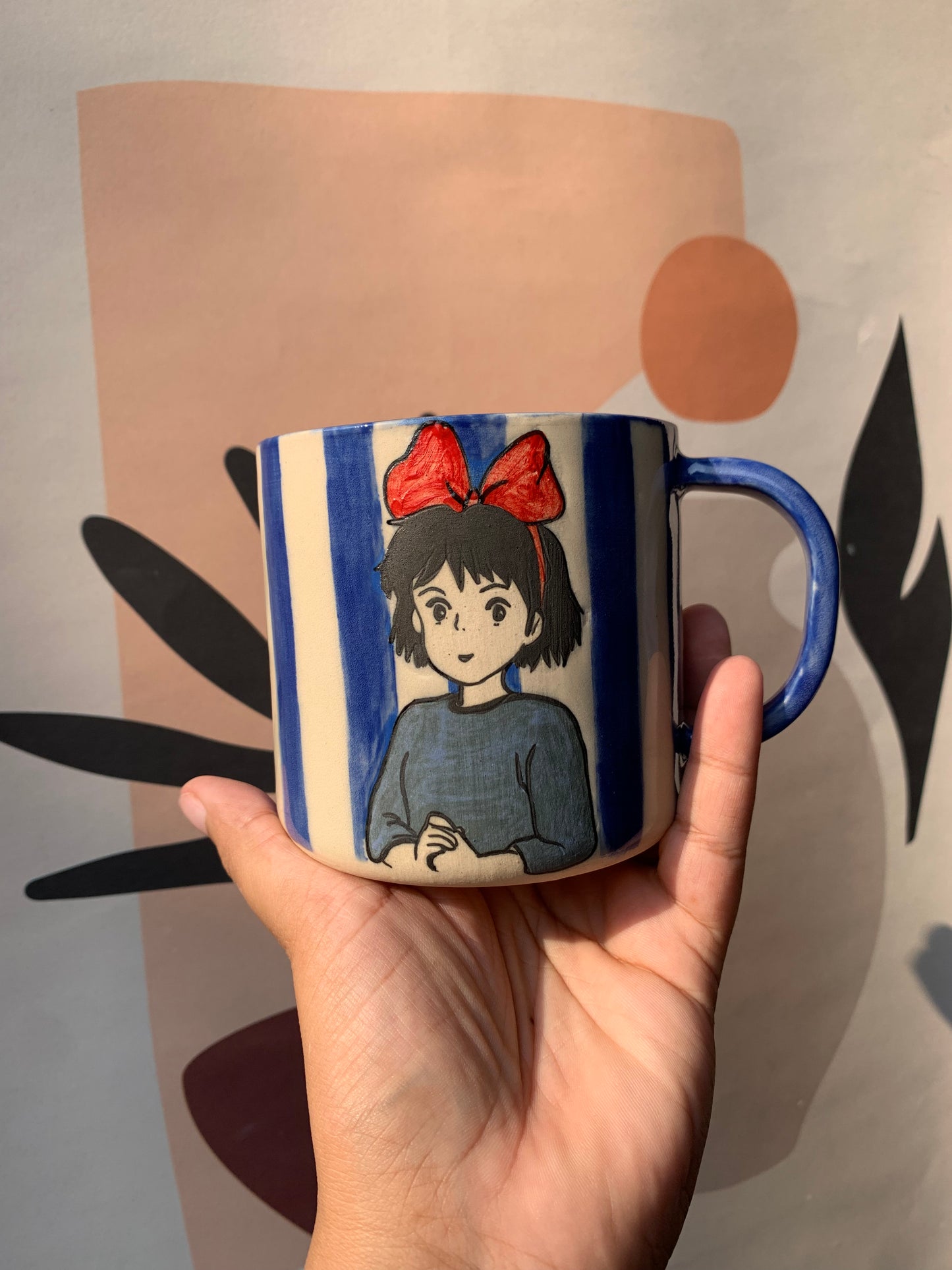 Kiki blue stripped mug